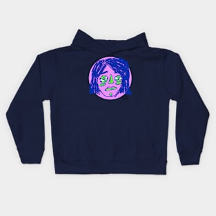 Baby Purple sketchy face Kids Hoodie